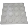 Bandeja cuadrada de bandeja de huevo blanco de cerámica-16
